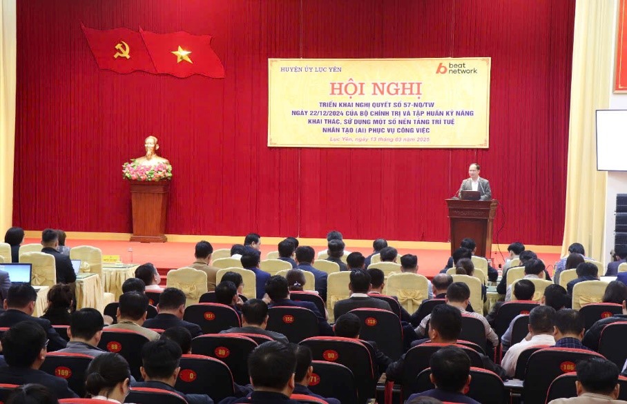 HỘI NGHỊ TRIỂN KHAI NGHỊ QUYẾT SỐ 57-NQ/TW  VÀ TẬP HUẤN (AI) TẠI HUYỆN LỤC YÊN